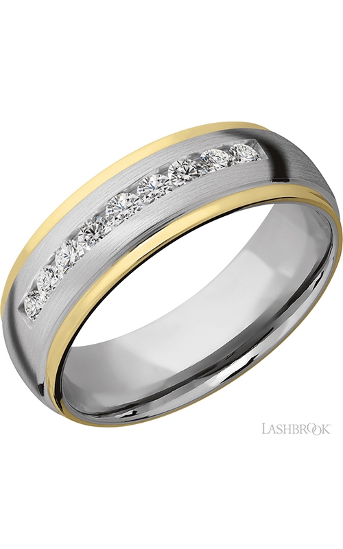 Lashbrook Precious Metals Wedding band CC7DGE21EDGE/14KYLABDIA9X.05CHproduct image