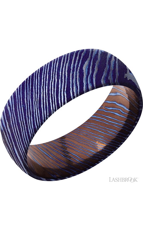Lashbrook Damascus Steel Wedding band TD8Dproduct image