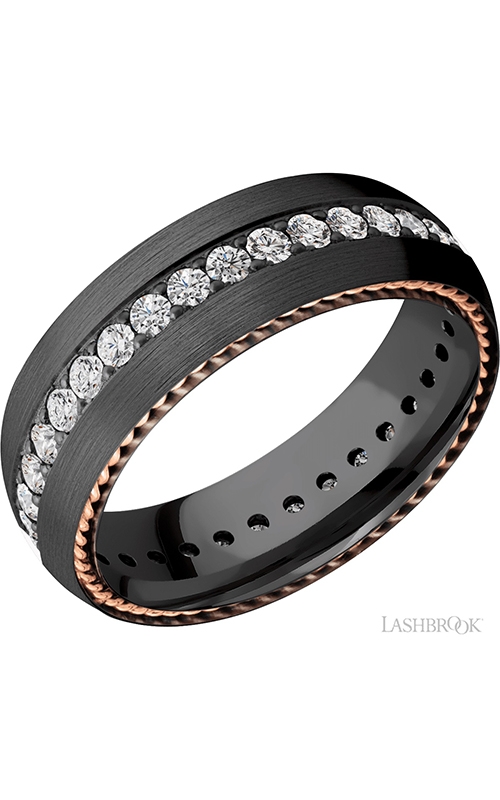 Lashbrook Precious Metals Wedding band Z7DSIDEBRAID/14KRDIAETERNITY.03BEAD Lashbrook Precious Metals Wedding band Z7DSIDEBRAID/14KRDIAETERNITY.03BEADproduct image