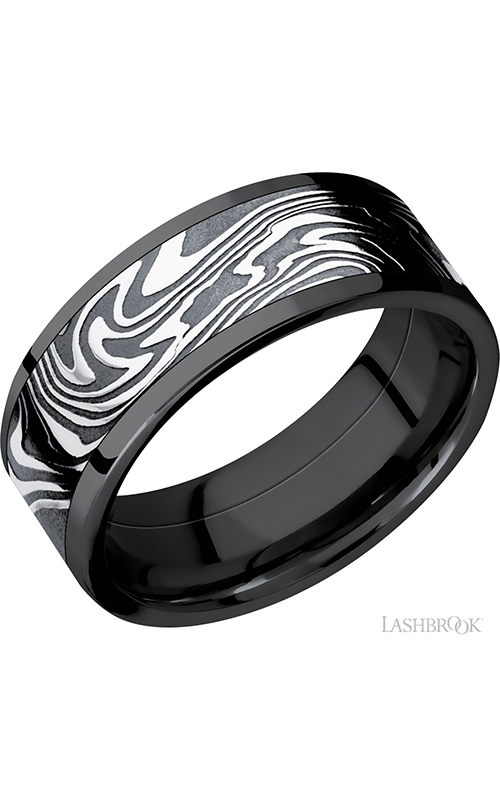 Lashbrook Damascus Steel Wedding band ZPF8F16/KINETICproduct image