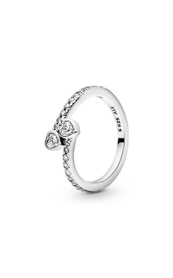 Pandora People Clear Tilted Heart Solitaire Ring 199267C02-50