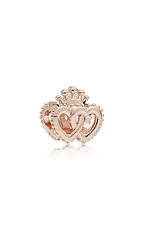 Pandora Crown and Entwined Hearts Charm 