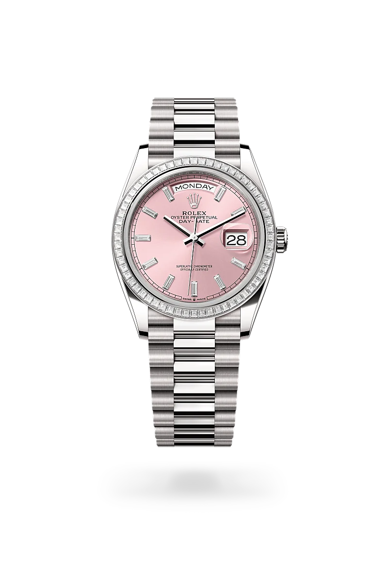 Rolex Day-Date 36 18 kt white gold, M128399TBR-0029