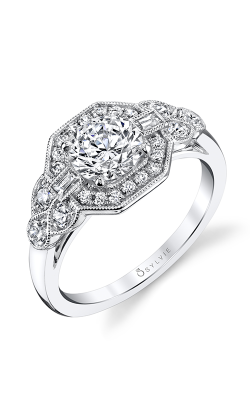 Sylvie Halo Engagement Ring S1359S-57APL10R product image