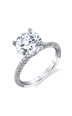 Sylvie Classic Engagement Ring with Pave Diamonds - Jayla S1633-069APL30R product image