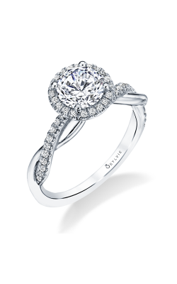 Sylvie Spiral Engagement Ring with Halo - Coralie S1724-023A8W10RR product image