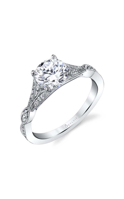 Sylvie Halo Engagement Ring S1803-024A8W12R product image