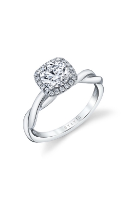Sylvie Halo Engagement Ring S1724-10A8W10RC-SHSH product image