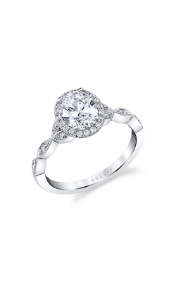 Sylvie Modern Vintage Engagement Ring S1925-19APL15O-HALO product image