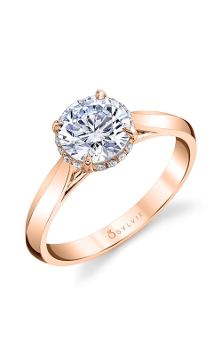 Sylvie Hidden Halo Engagement Ring S2500-007A8R12R product image