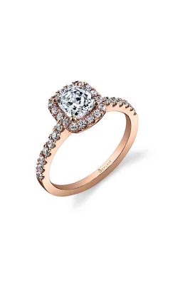 Sylvie Halo Engagement Ring SY999-039A8R10C product image