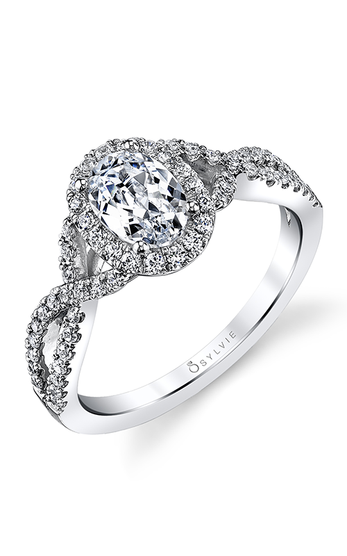 Sylvie Halo Engagement Ring SY260-042A8W10O