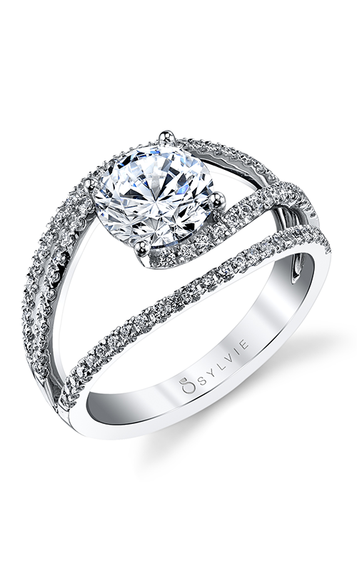 Sylvie Sidestone Engagement Ring S1194-043A8W15R