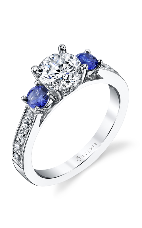Sylvie Three Stone Engagement Ring S4111S-67A8W10R