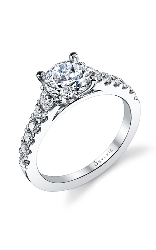 Sylvie Sidestone Engagement Ring S1127-060A4W10R