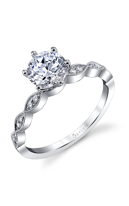 Sylvie Round Classic Engagement Ring - Chanelle S1509-009A4W10Rproduct image
