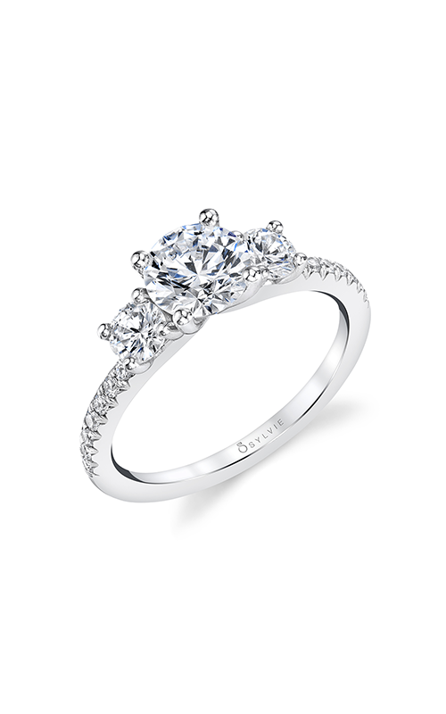 Sylvie Three Stone Engagement Ring S1903S-056A4W10R