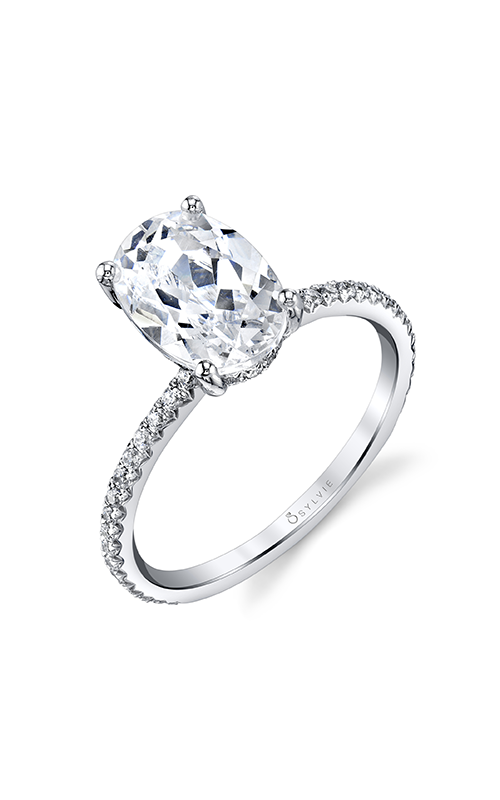 Sylvie Sidestone Engagement Ring S2093-037A8W20Oproduct image