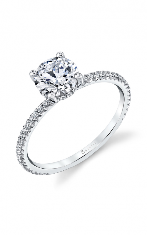 Sylvie Sidestone Engagement Ring S2893-027A4W10R