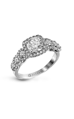 Zeghani Halo Crown Engagement Ring ZR494 product image