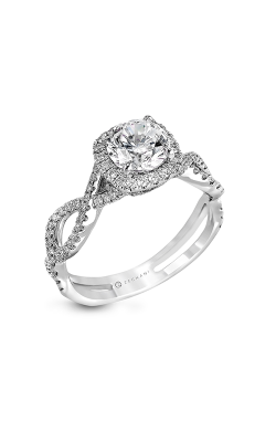 Zeghani Halo Crown Engagement Ring ZR629 product image