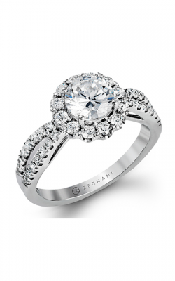 Zeghani Halo Crown Engagement Ring ZR1346 product image