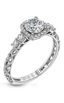 Zeghani Halo Crown Engagement Ring ZR1500 product image
