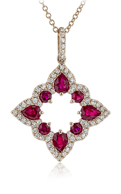 Zeghani Precious Stone Necklace ZP921-R product image