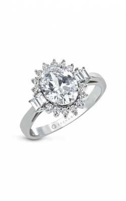 Zeghani Halo Crown Engagement Ring Zr2038 product image