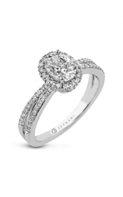 Zeghani Halo Crown Engagement Ring Zr2148 product image