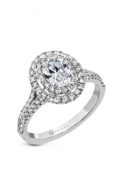 Zeghani Halo Crown Engagement Ring Zr2149 product image