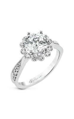 Zeghani Flower Crown Halo Engagement Ring Zr2337 product image