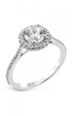 Zeghani Halo Crown Engagement Ring Zr2367 product image