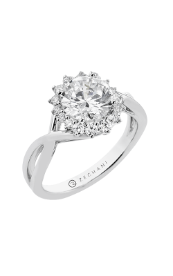 Zeghani Flower Crown Halo Engagement Ring Zr2370 product image
