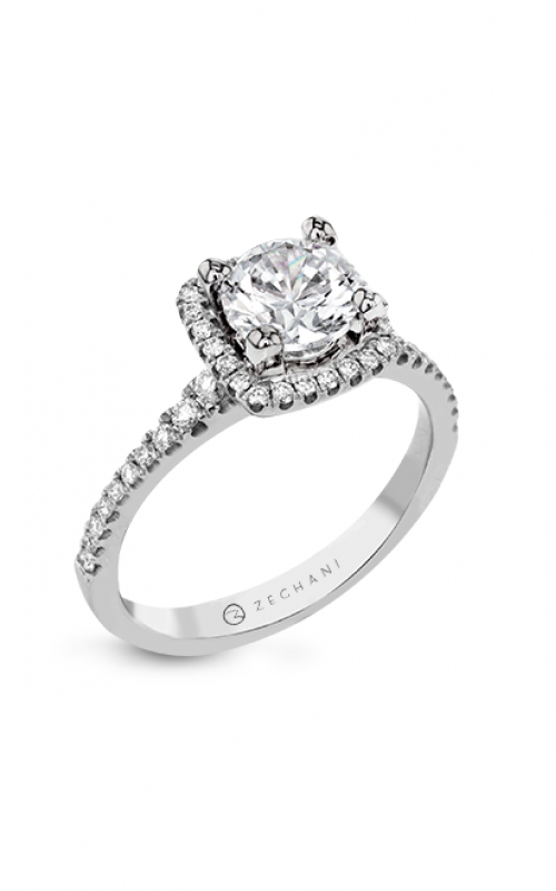 Zeghani Halo Crown Engagement Ring Zr393product image