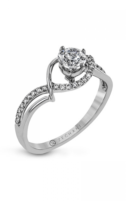 Zeghani Halo Crown Engagement Ring Zr1730product image