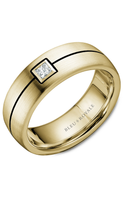 Bleu Royale Wedding band Men's Wedding Bands RYL-027YDBLK75 product image