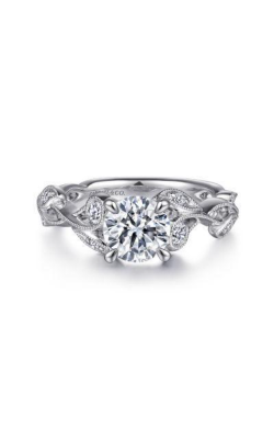 Gabriel & Co. Floral Engagement Ring ER15626R4W44JJ product image