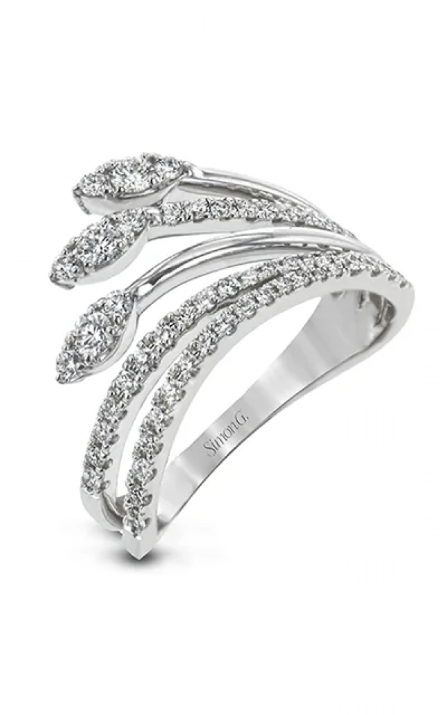white gold diamond dress rings Living Heirloom Diamond Engagement Ring in White Gold main image 0