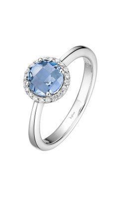 Lafonn Birthstone Halo Ring December Blue Topaz BR001BTP05 product image