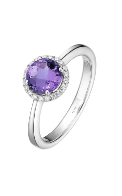 Lafonn Birthstone Halo Ring February Amethyst BR001AMP05 product image