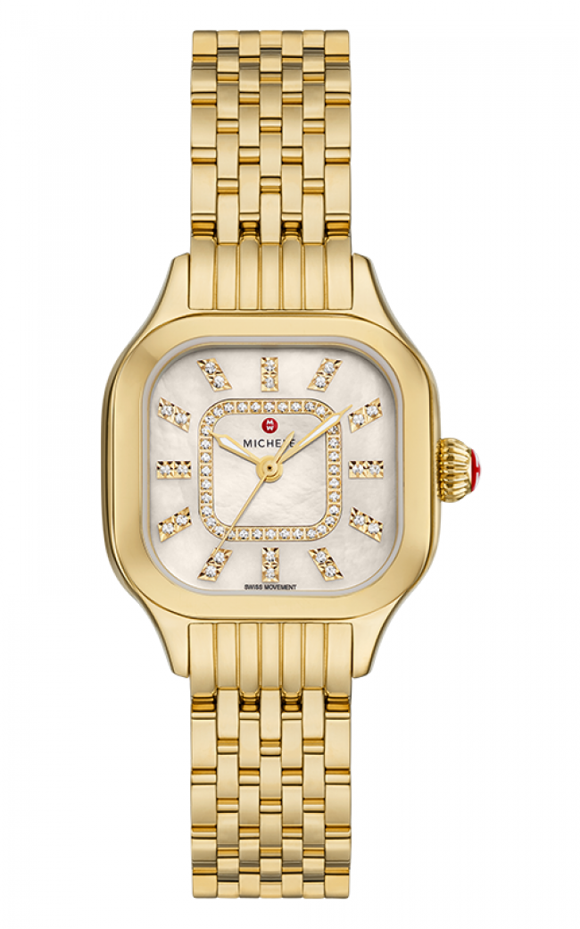 Michele Meggie Gold Diamond Watch Michele Meggie 18K Gold-Plated Diamond Watch – Michael  main image 2