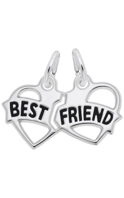 Rembrandt Charms Best Friend Hearts Charm 6596 product image