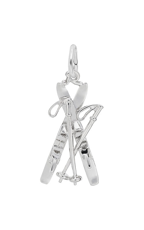 Rembrandt Charms Downhill Skis With Poles Charm 0776 Rembrandt Charms Downhill Skis With Poles Charm 0776product image