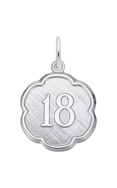 Rembrandt Charms Number Eighteen Scalloped Disc Charm 1333product image
