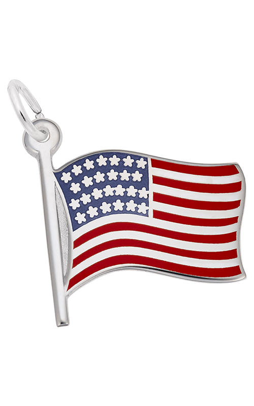 Rembrandt Charms Painted American Flag Charm 3863product image