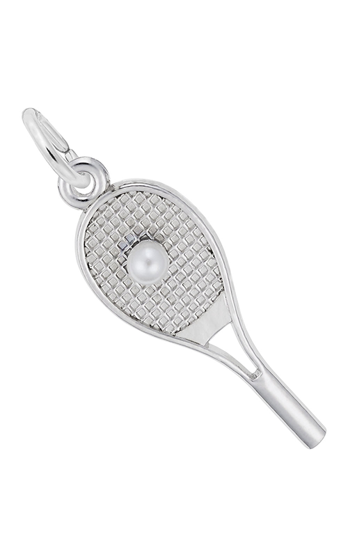 Rembrandt Charms Tennis Racquet With Pearl Charm 3947 Rembrandt Charms Tennis Racquet With Pearl Charm 3947product image