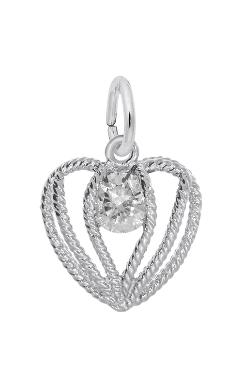 Rembrandt Charms Held in Love Heart Charm April 1850product image