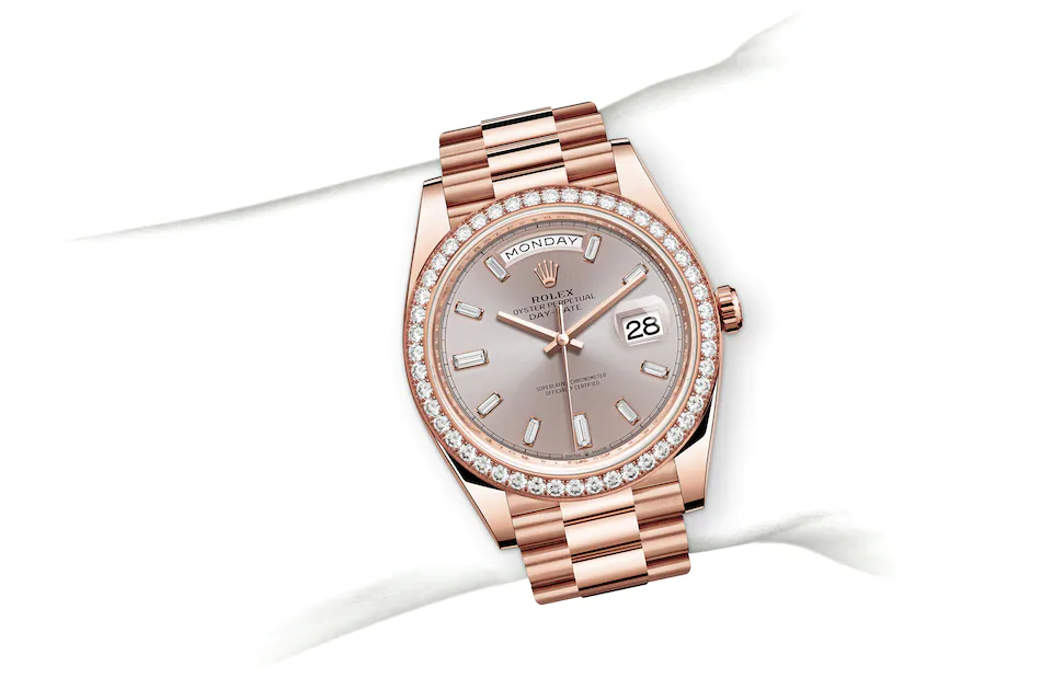 Rolex Day-Date in 18 ct Everose gold M228345RBR-0007 at Build