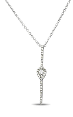 Roman And Jules Diamond Pave Pear Bar Necklace EN1047-1 product image